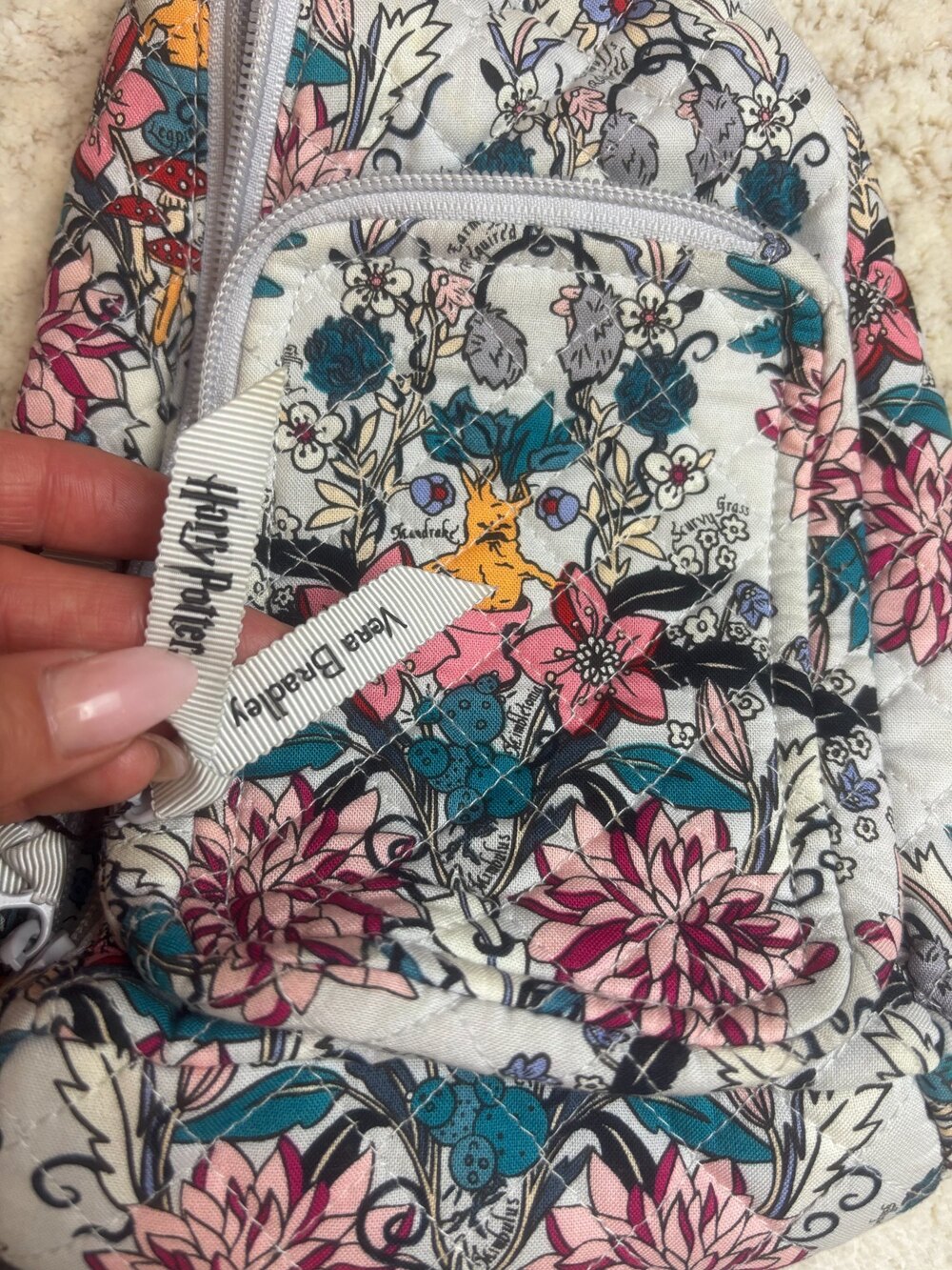 Vera Bradley Harry Potter Herbology Campus Sling Backpack Quilted